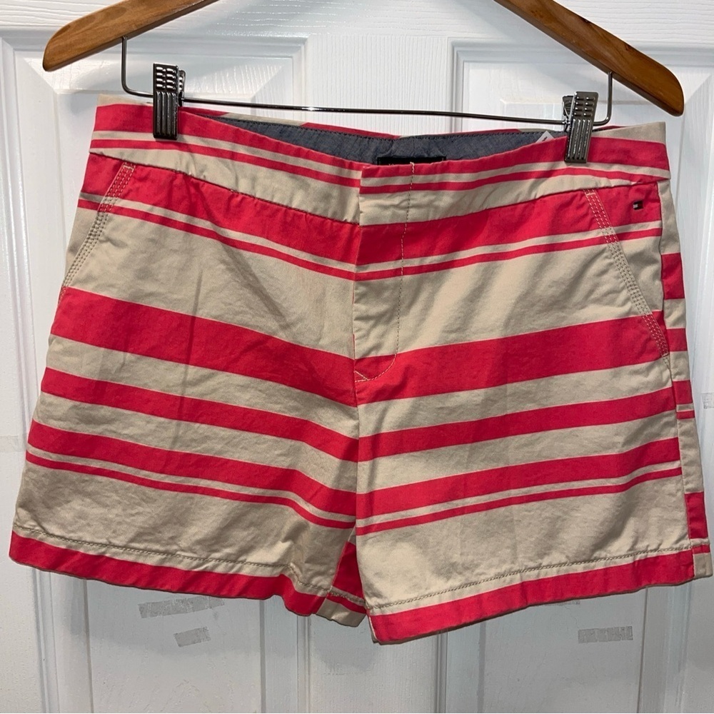 Tommy Hilfiger Pink-and Beige Striped Shorts size 8